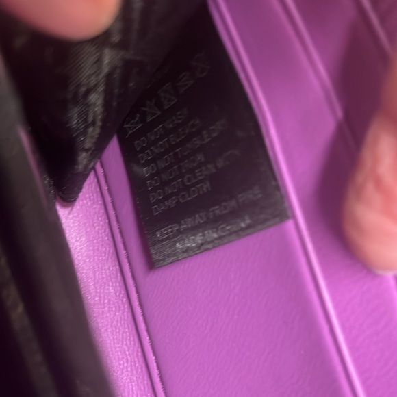 Kurt Geiger purple diamond quilted zipper long wallet - Picture 7 of 9